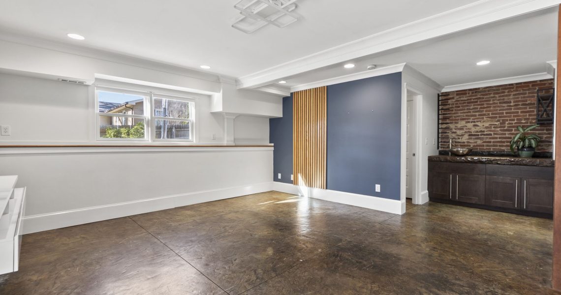 Basement with wet bar